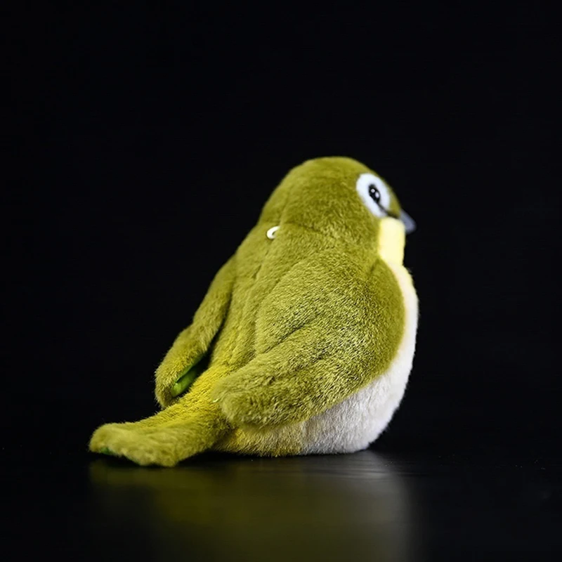 White-eye Birds Plush Toy Cute Sparrow Peluche Plushie Lifelike Stuffed Animals Soft Simulation Kawaii Doll For Kids Gift