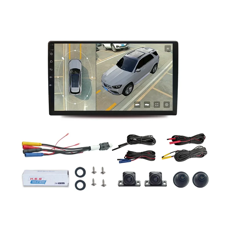 OEM 360 Degree Car Camera System Panoramic Navigation GT Eight-core CPU 3D 4GB+64GB 9