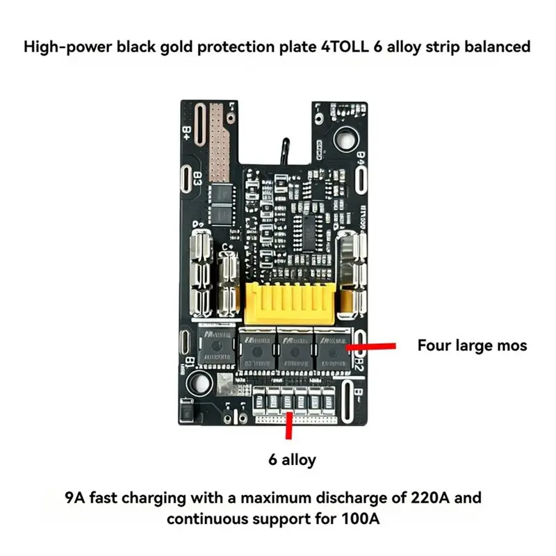 FULL-For 21700 15Core Battery Storage Box Case With 4MOS 6Alloy Battery Protection Board- Fast Charging 9A For Power Tool - view 2