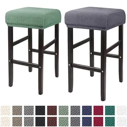 Stretch Rectangle Bar Stool Covers Jacquard Stool Cover Washable Counter Stool Covers Bar Stool Seat Covers Chair Seat Cover