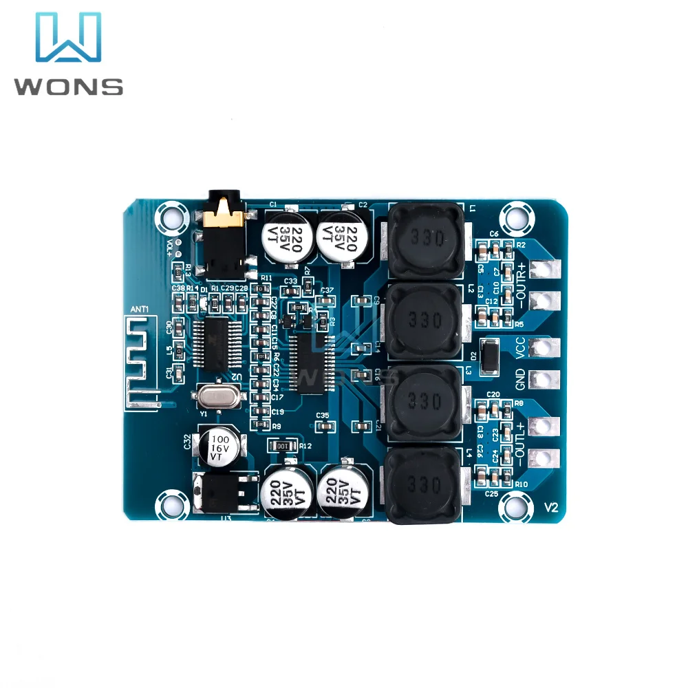 XH-M314 DC12-24V Dual Channel Bluetooth Audio Receiver Stereo Audio Bluetooth Digital Power Amplifier Board Amplificador 20WX2