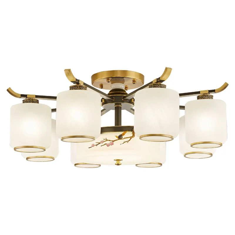 

All copper new Chinese ceiling lamp living room bedroom Chinese style simple atmosphere