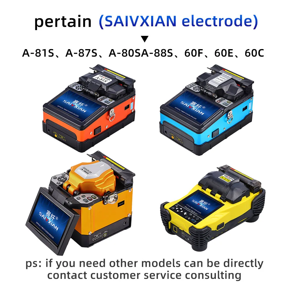 Signalfire-electrodos para empalmador de fusión de fibra óptica, AI-6C, AI-7, AI-7C, AI-7V, AI-8, AI-8C