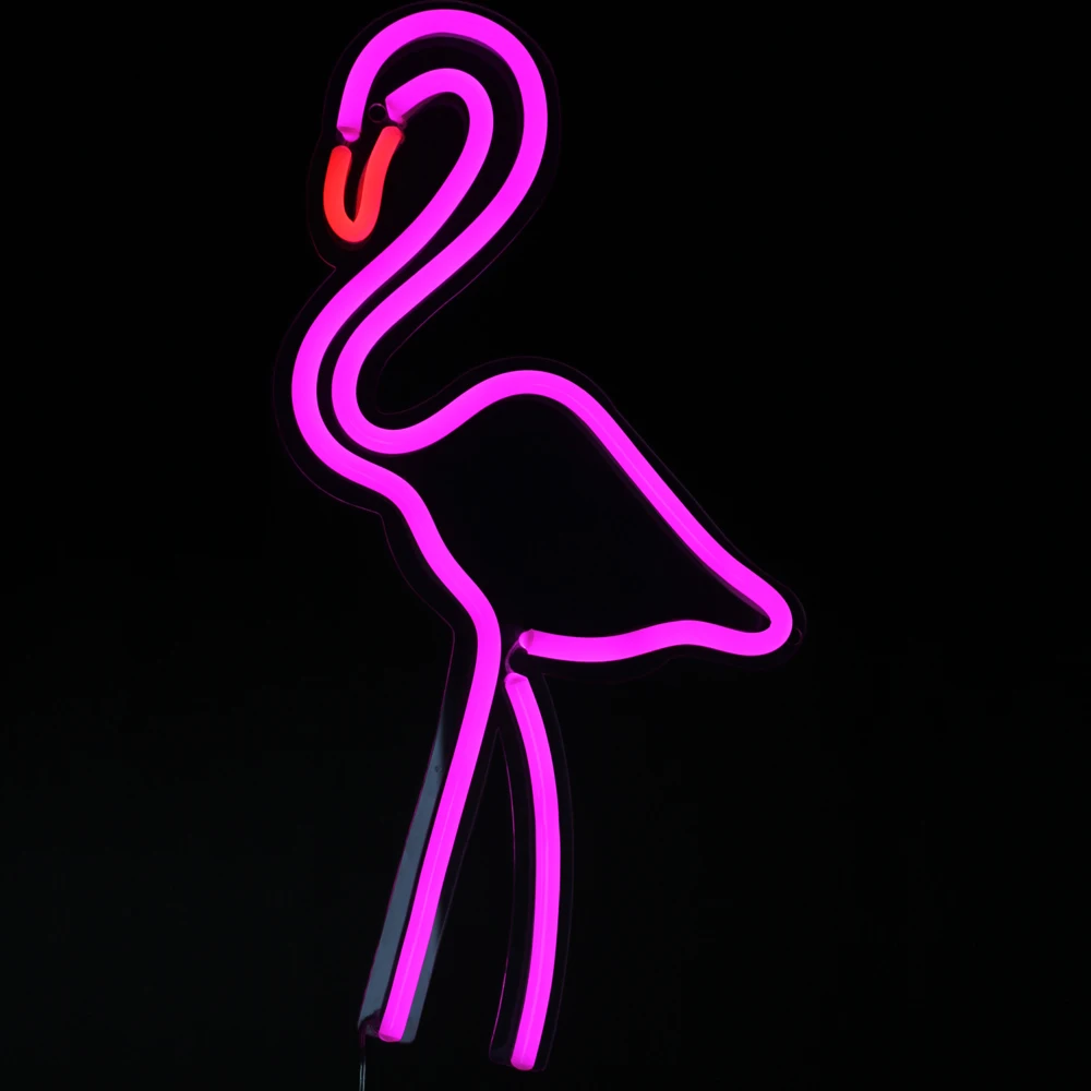 

Acrylic Flamingo LED Neon Sign Lights, Wall Hanging, Bar Pub Decor, Artwork Night Light, Neon Bulbs Lamp, Bedroom Decorations