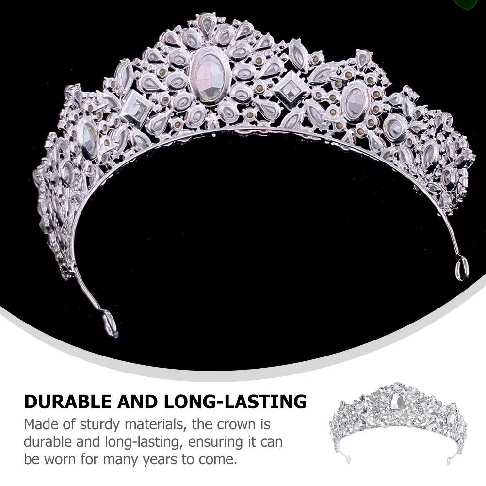 

Bridal Crown Tiara Bridal Crown Wedding Bride Headdress Hair Accessories Durable Bride Headdress Styling Decor