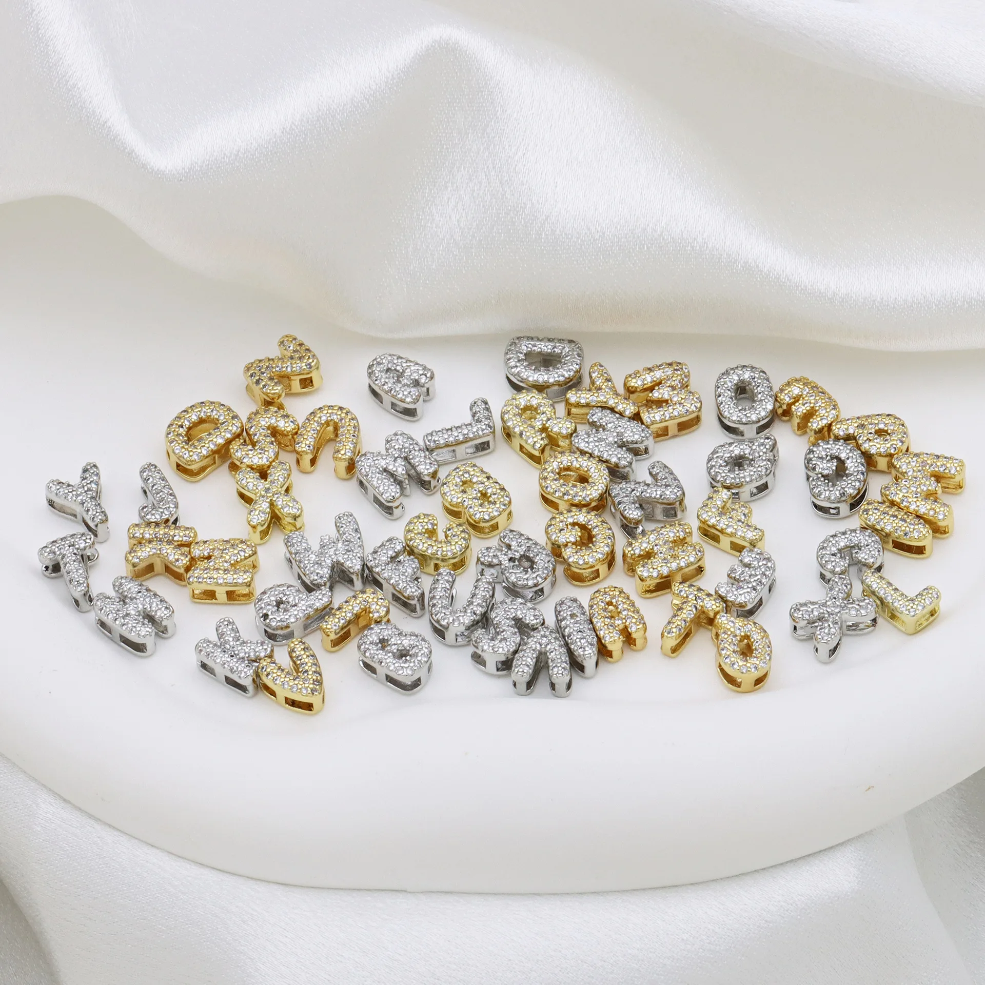 

26Pcs/Personalized Gold /Silver Plated 3D Bubble Letter Pendant Bubble Initial Gold Letter Jewelry Persoalized Charm Accessorie