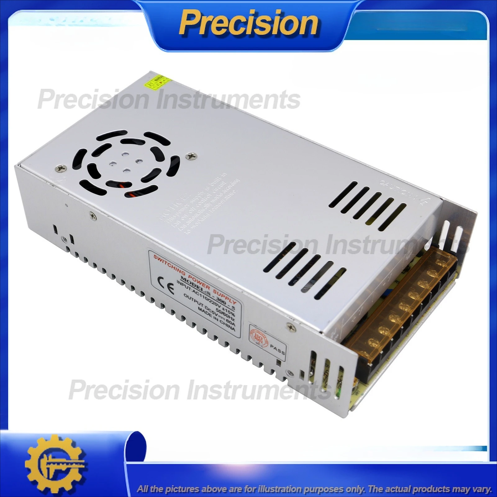 

2026 300W AC to DC Power Supply 5V 60A LED Display Driver Transformer Constant Voltage Waterproof Industrial Grade Power Adapter