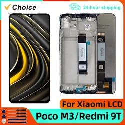 AAA++ IPS For Xiaomi Poco M3 LCD Display Touch Screen Digitizer For Redmi 9T Display With Frame M2010J19CG LCD Replacement Parts