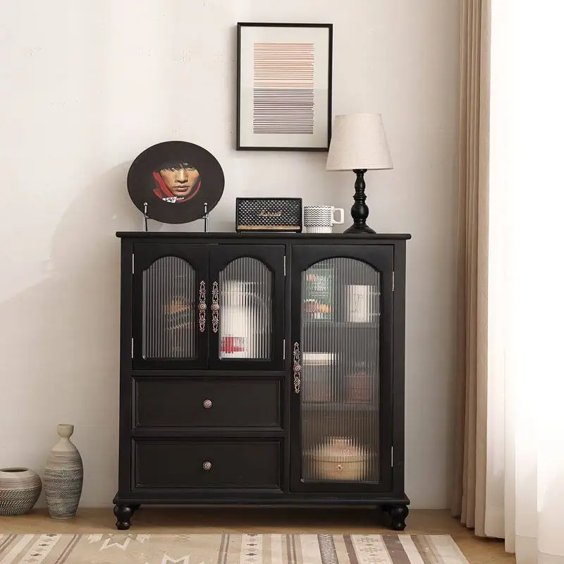 

Стеклянные витринные шкафы для гостиной Black Beauty в стиле середины века, мебель для кухни и квартиры, шкафы для гостиной