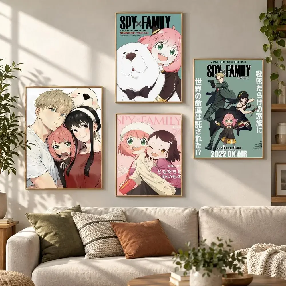 Spy Family Anime Series Cute Family Secret Agent Poster Aesthetic Art Print for Bedroom & Living Room Decor, Unframed