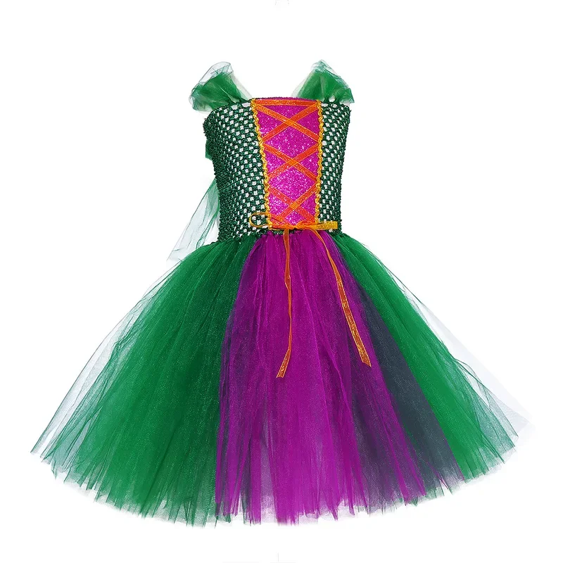 Hocus Pocus 2 Halloween Children Cosplay Girls Witch Sanderson Sisters Mary Sarah Winifred Dress Child Masquerade Party Costume