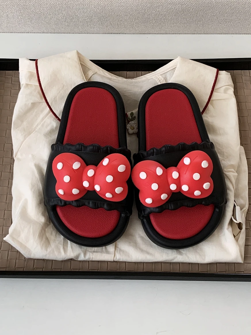 

Женские летние шлепанцы Princ Sle Polka Dot Knot для дома и улицы, нескользящие, милые, плоские сандалии