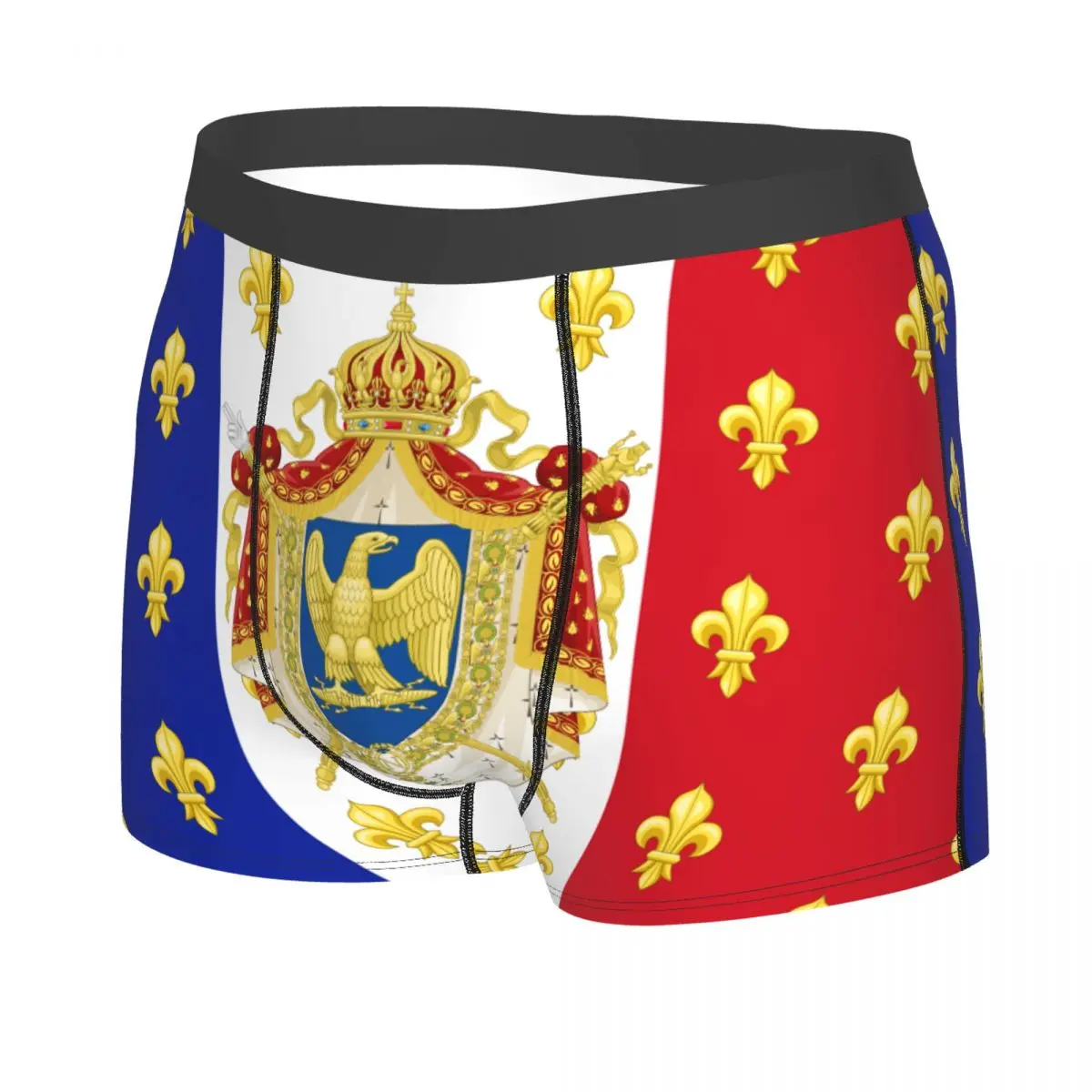 Cool Coat Of Arms Of French Empire Boxers Shorts Panties Men's Underpants Breathbale Coat of Arms Briefs Underwear