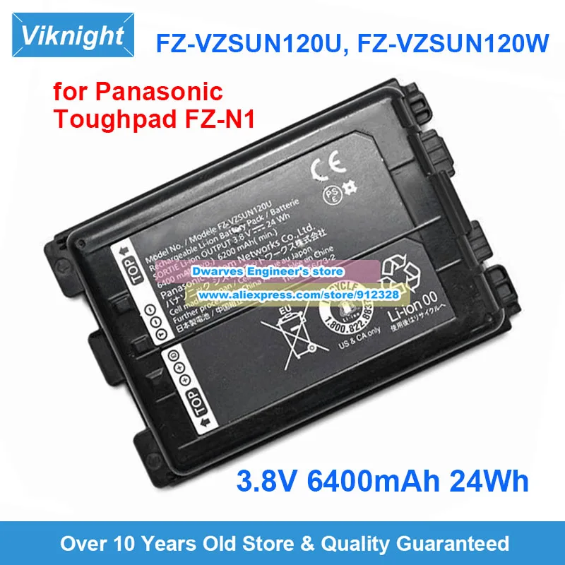 Bateria Genuína 3.8v 6400mah 24wh Fz-vzsun120u Fz-vzsun120w Carga para Panasonic Hardpad Fz-n1 Série Fz-n1adlaazj Fz-n1edeazdj