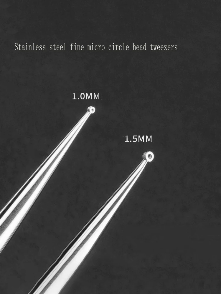Pinzas médicas de acero inoxidable para cirugía plástica, micro círculo fino, sujeción no invasiva de tejido, nervio y cerebro quirúrgico
