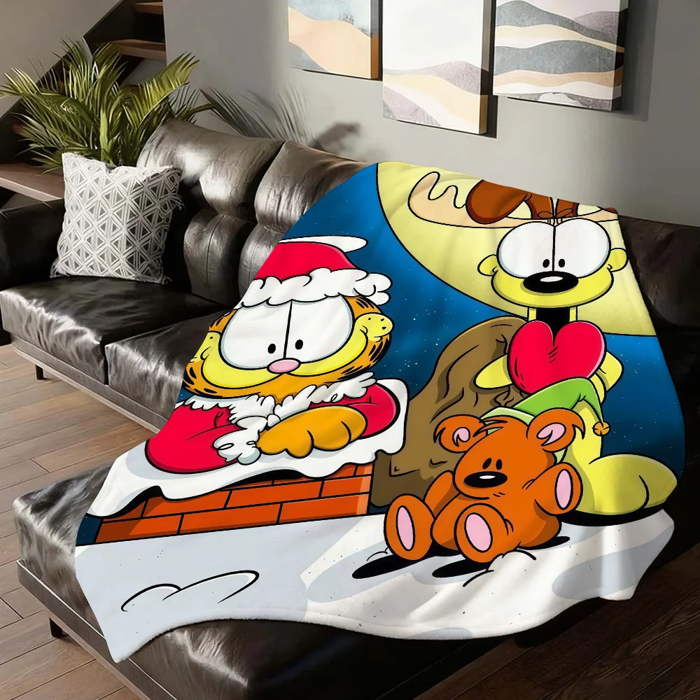 

Милое одеяло G-GarfieldS с героями мультфильмов для дивана, офиса, кровати, самолета, путешествий, сна, чтения, отдыха, кемпинга, мягкое и теплое