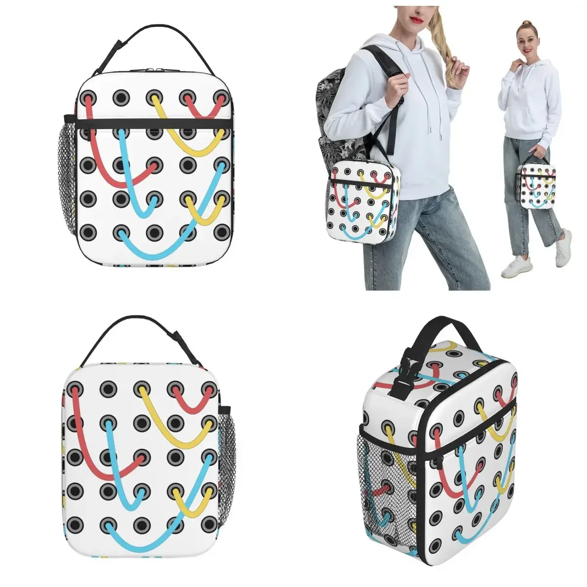 Analog Modular Synthesizer Thermal Insulated Lunch Bag School DJ Musical Portable Lunch Container Thermal Cooler Food Box