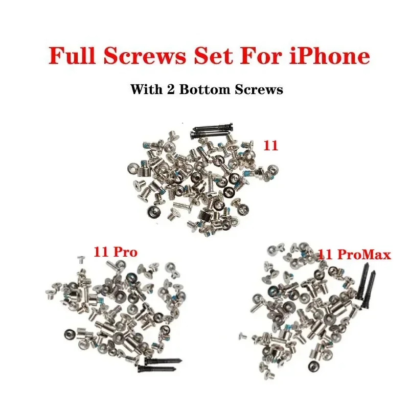 

1set Full Screw Set for iPhone 11 Pro Max Complete Screws Inner Kits Replacement Parts