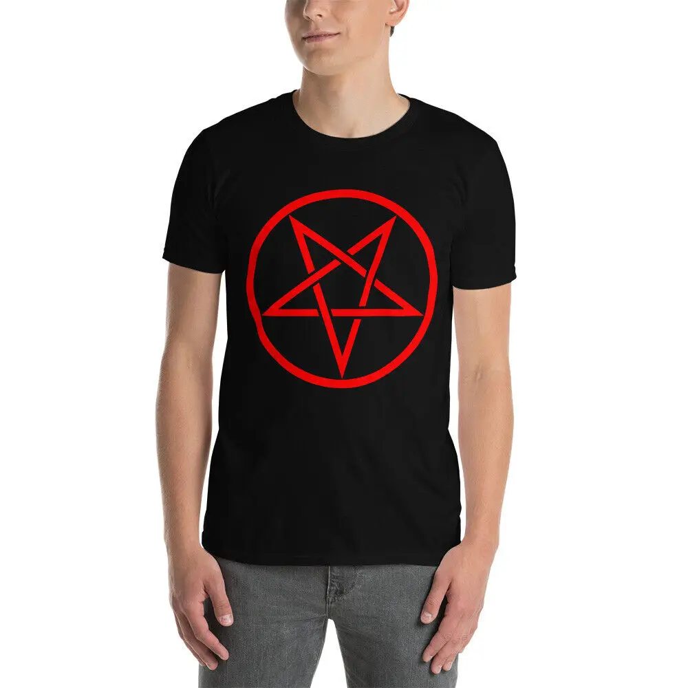 Pentagram Satanism  Devil Worship Short-Sleeve Unisex T-Shirt Cotton Luxury brand vintage oversized