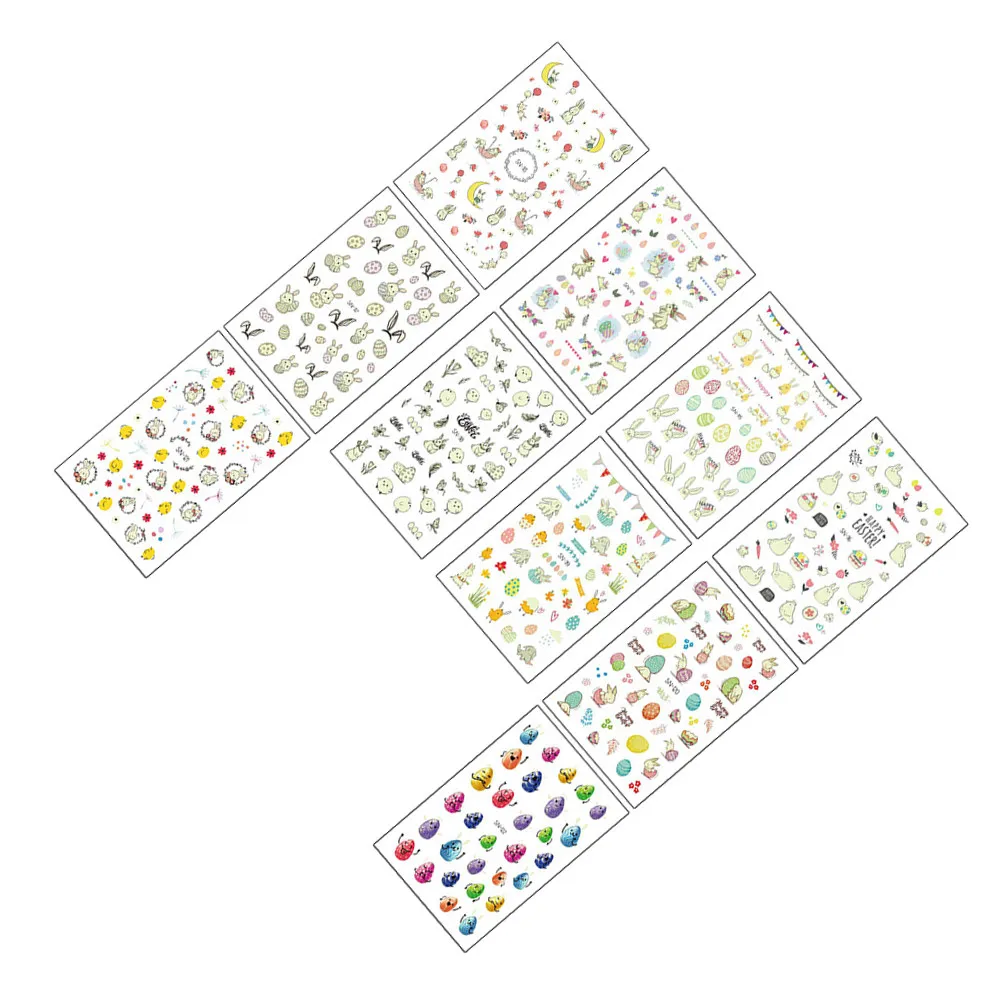 

10 Sheets Nail Stickers for Manicure Holiday Accessories 's