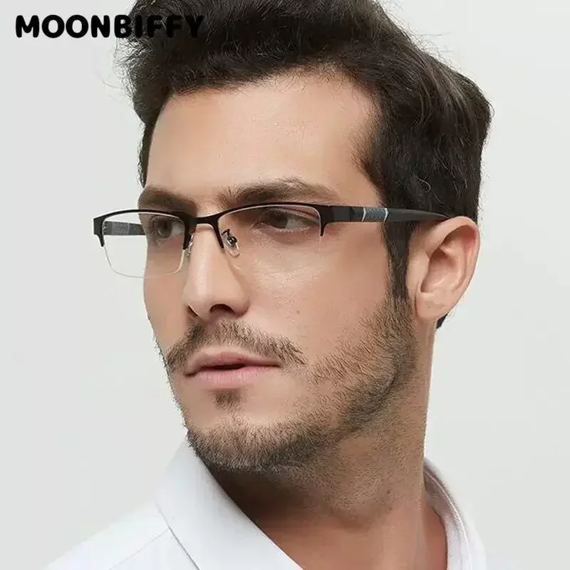 Half Metal Frame Nearsighted Glasses Unisex Myopia   +0.5+ 1 +1.5 +2 +2.5 +3 +4 +5 +6  Finished Products Number Degrees Glasses