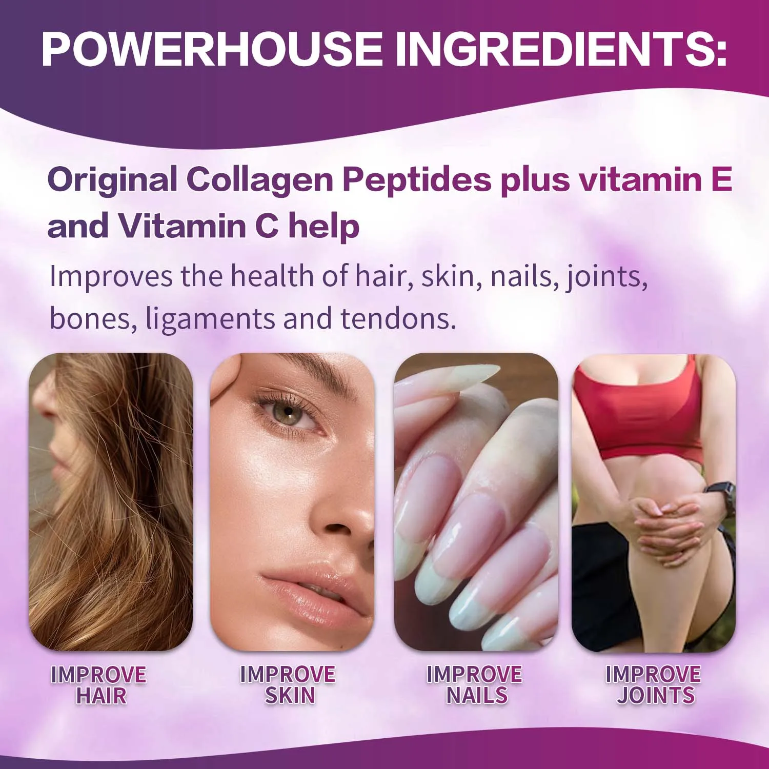 Super Collagen Peptides + Vitamin C - Gluten Free, Promotes Healthy Hair, Beautiful Skin & Nail Support