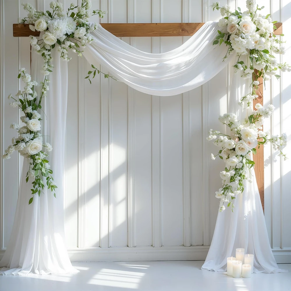 Wedding Arch Chiffon Backdrop Stand Photography Home Decor Easter Valentines Day Baby Shower Decorations Wedding Decorations