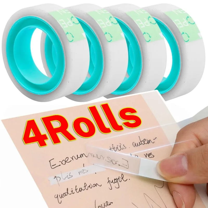 Matte Hand-Tearable Tape Office Tape for Home and School 4.3cm Multifuntion High-viscosity Invisible Correction Tape 4/2Rolls