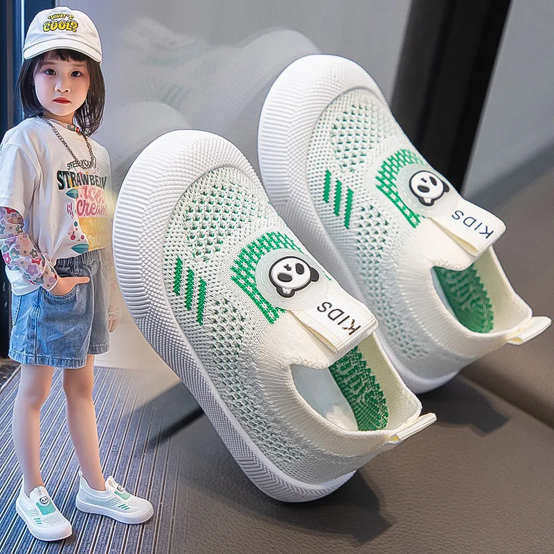 2024 New Kids Outdoor Breathable Flat Mesh Sneakers Toddler Light Weight Walking Non-slip Shoes Infant Baby Sport Casual Shoes