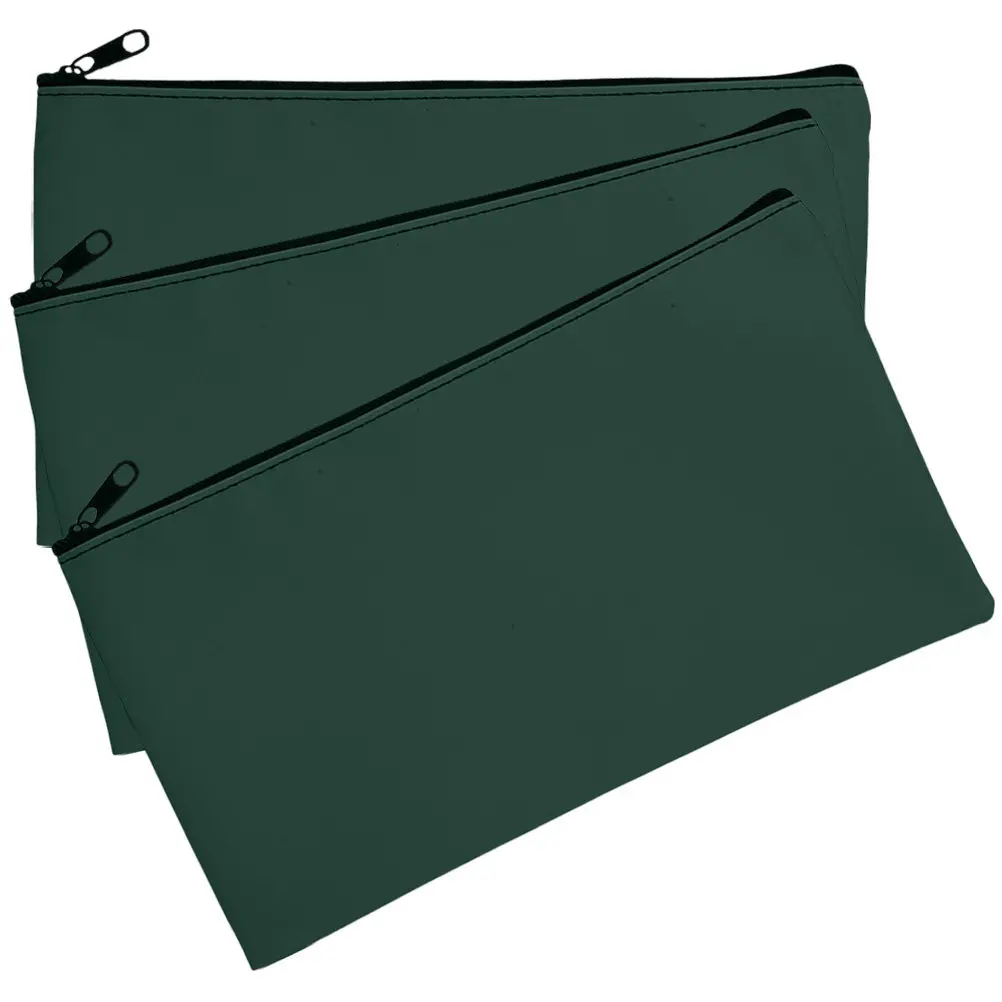 

3Pcs Money Pouches PU Zipper Cash Organizer Receipt Holder for Daily Use Check Bags Cash Bags with Zipper