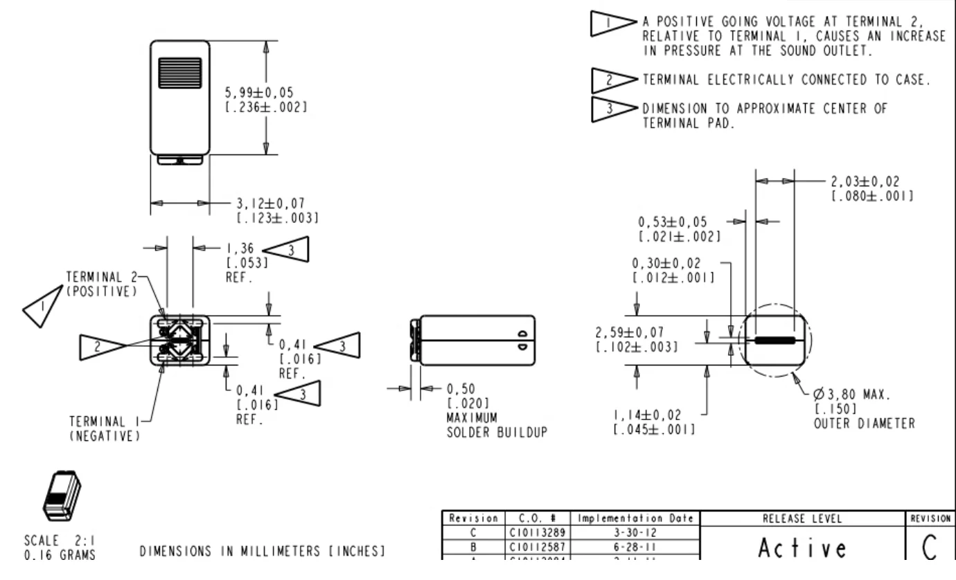 لوحدة تفكيك مكبر الصوت المركب المزدوج من سلسلة Knowles 31879 GD (أصغر من 31587 أفضل من 29689 30017
