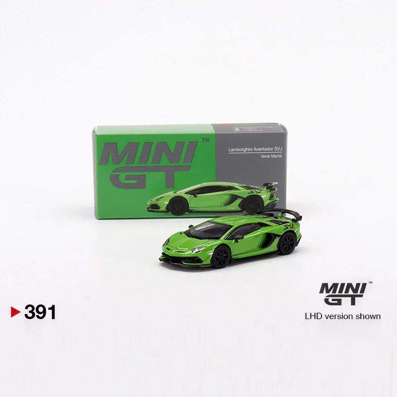 TSM MINI GT 1/64  343 329 506 391 425 449 Aventador SVJ New Giallo Orion  Die-cast alloy car model  gifts