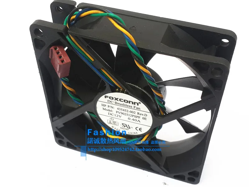 FOXCONN PV902512PSPF 9CM four-wire PWM Rmostat Fan 435452-00192x92x25mm