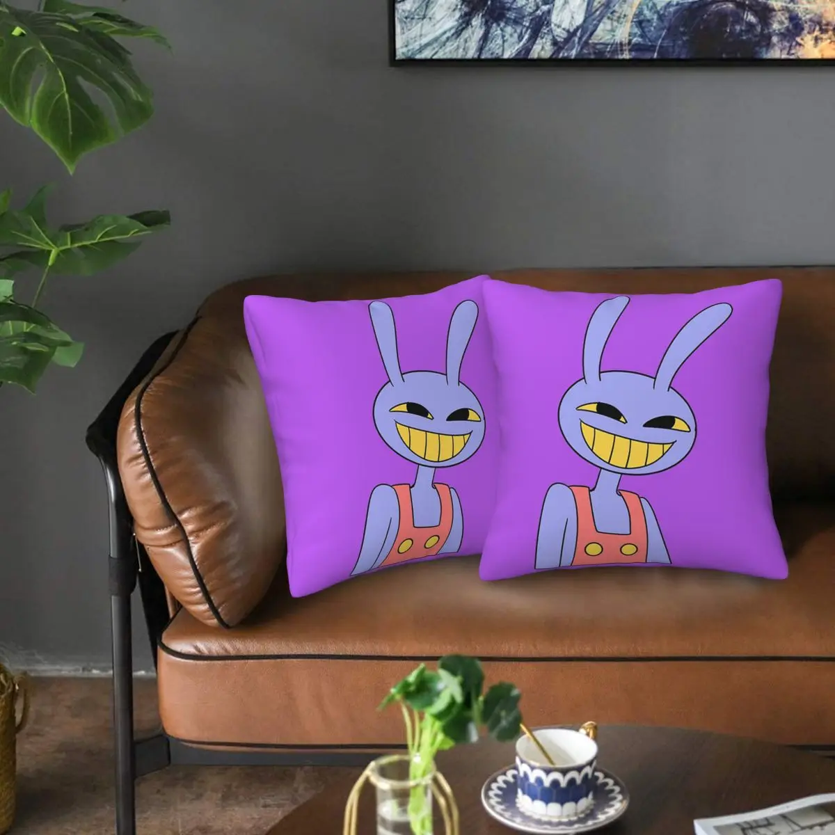 Jax - السيرك الرقمي المذهل 2 قطعة غطاء وسادة مربع غطاء وسادة ديكور مريح رمي وسادة لغرفة المعيشة المنزلية