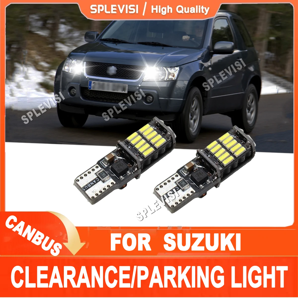 2Pcs 6000K White Clearance Lamp led lights W5W T10 Upgrade Kit For Suzuki Jimny Vitara SX4 Swift Alto Baleno