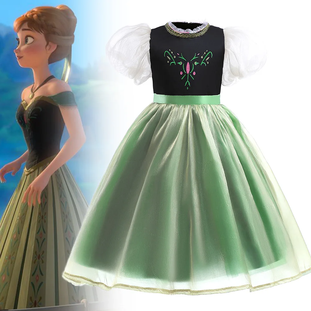 

AmyStylish Little Girls Movie Princess Frozen Anna Birthday Party Cosplay Halloween Fancy Dress Christmas Gift