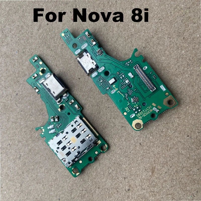 For Huawei Nova 8i USB Charging Dock Port Board Mic Microphone Connector Fast Flex Cable Repair Parts Global With IC