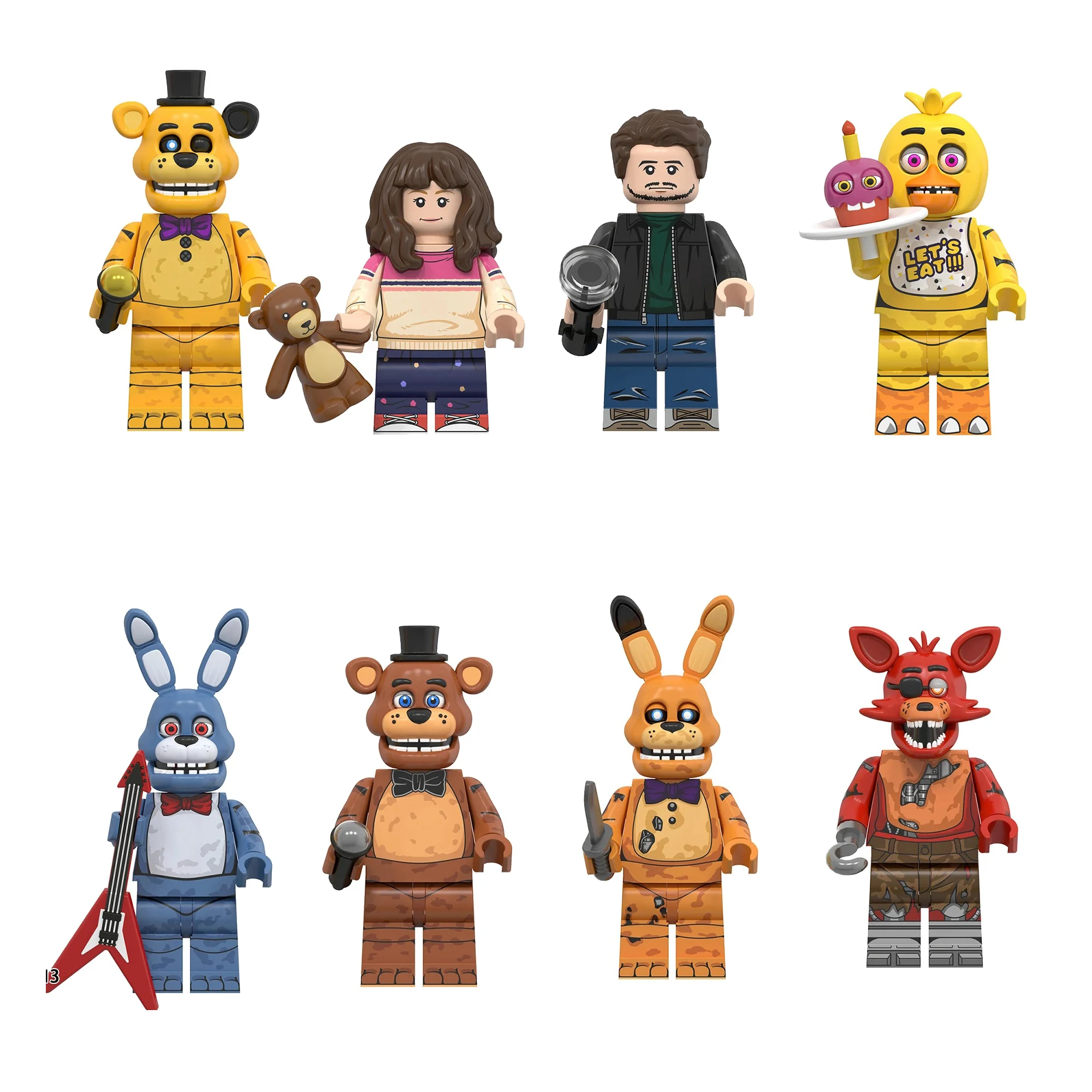 NEUE FNAF-Nachtspiel-Figuren Mini-Figuren Bausteine Skelett-Thriller-Spielzeug Geschenk Kinderspielzeug Mold King – Detail 3