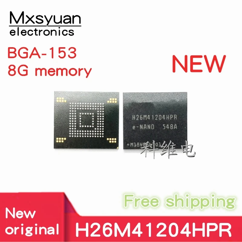 1pcs~10pcs/LOT New Original H26M41204HPR BGA153Ball New Original EMMC 8GB Mobilephone Memory