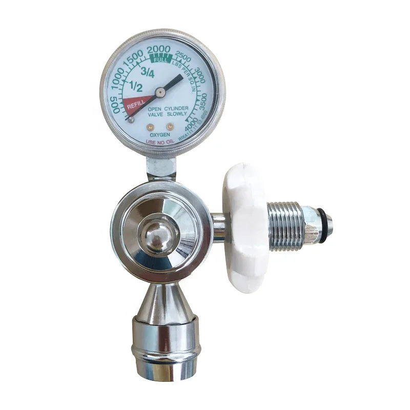 2026/Medical  Bull Nose Schrader Valve Regulators  Tank Regulator With Self Sealing Valve