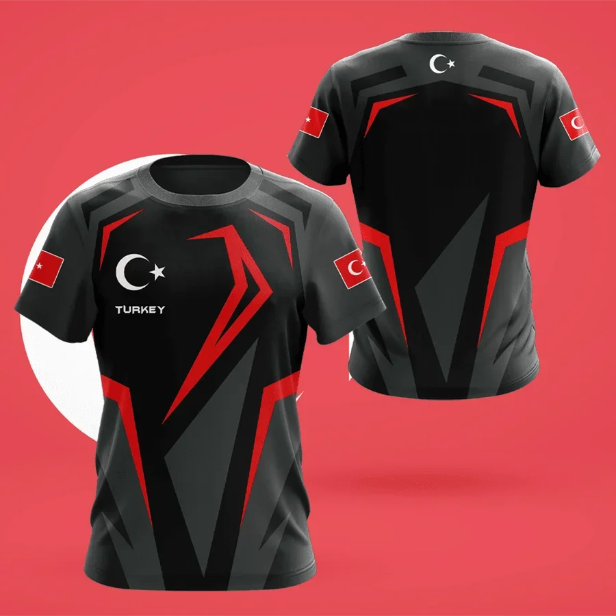 

Turkey Flag Shirt Men's T-shirt Army Camouflage Print Sweatshirt Summer O-neck Loose Jersey Fashion Short Sleeve Clothing Tops