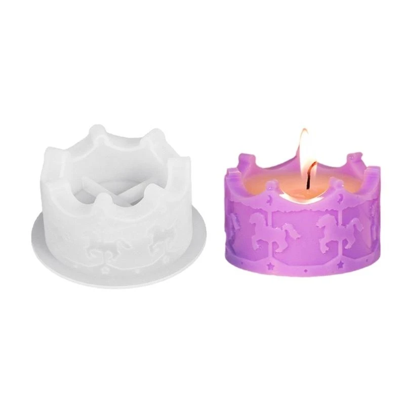 

652F Decorative Storage Jars Making Mold Artistic Silicone Holder Mold for Custom and Storage Jar Designs