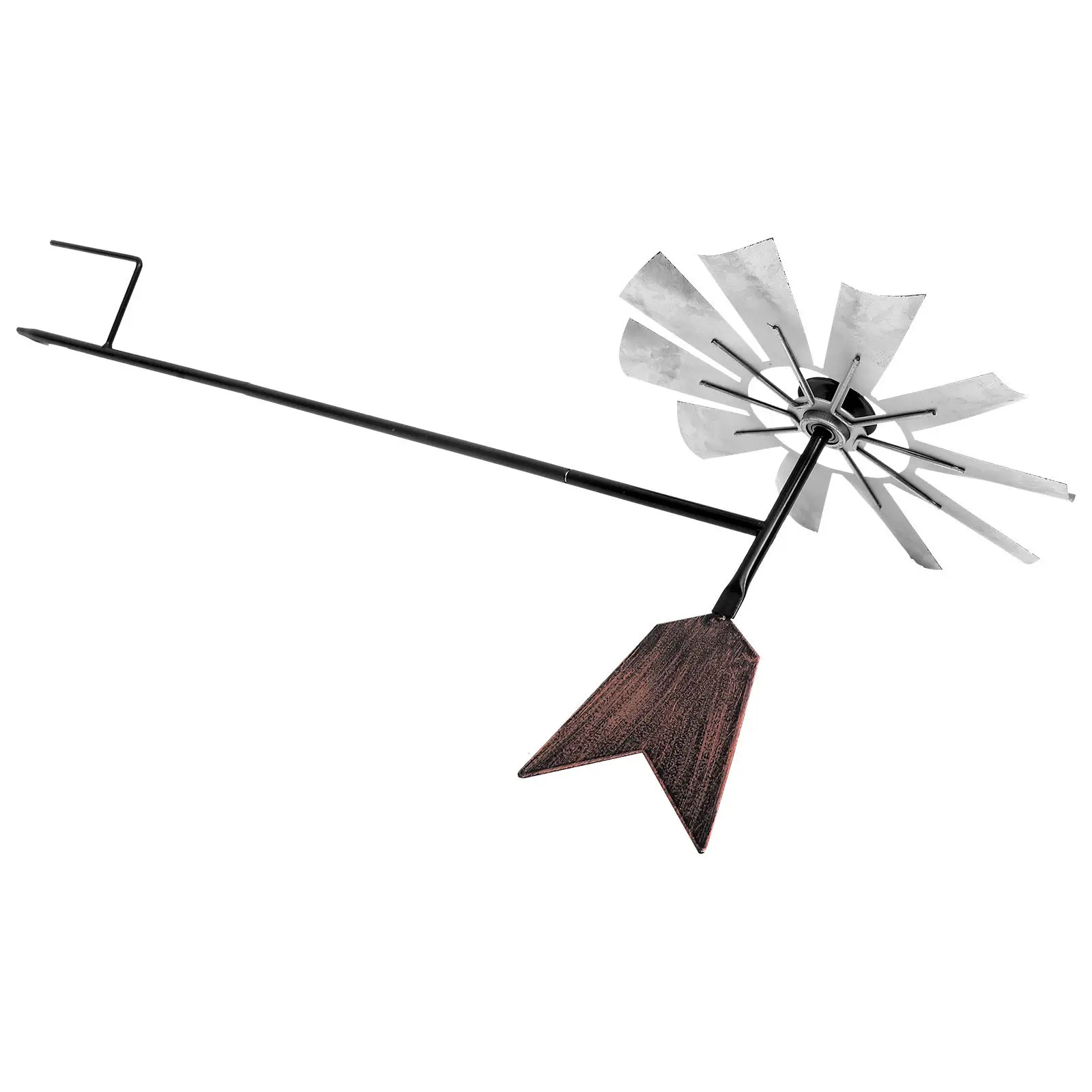 Artistic Iron Windmill Ornament Large Rotating Wind Spinner for Outdoor Garden Yard Decor Windmill Garden Decor Wind Spinners