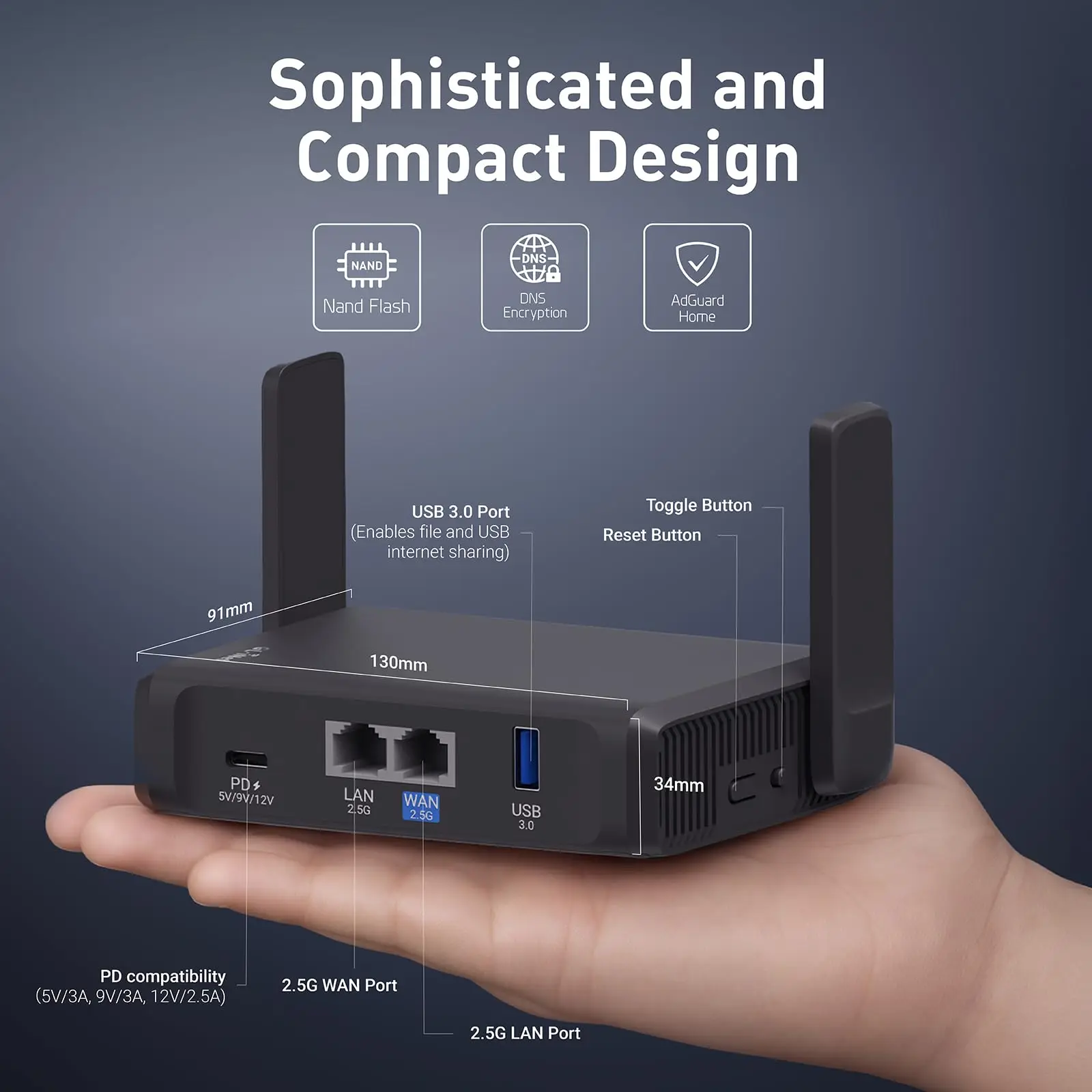 GL.iNet GL-BE3600 (Slate 7) Wi-Fi 7 Travel Router Dual-band Portable Travel Router, Pocket WiFi 7, 2.5G Router, Portable VPN Routers WiFi for Travel, Public Computer Routers, Business Trip, Mobile/RV/Cruise/Plane ﻿ view 5