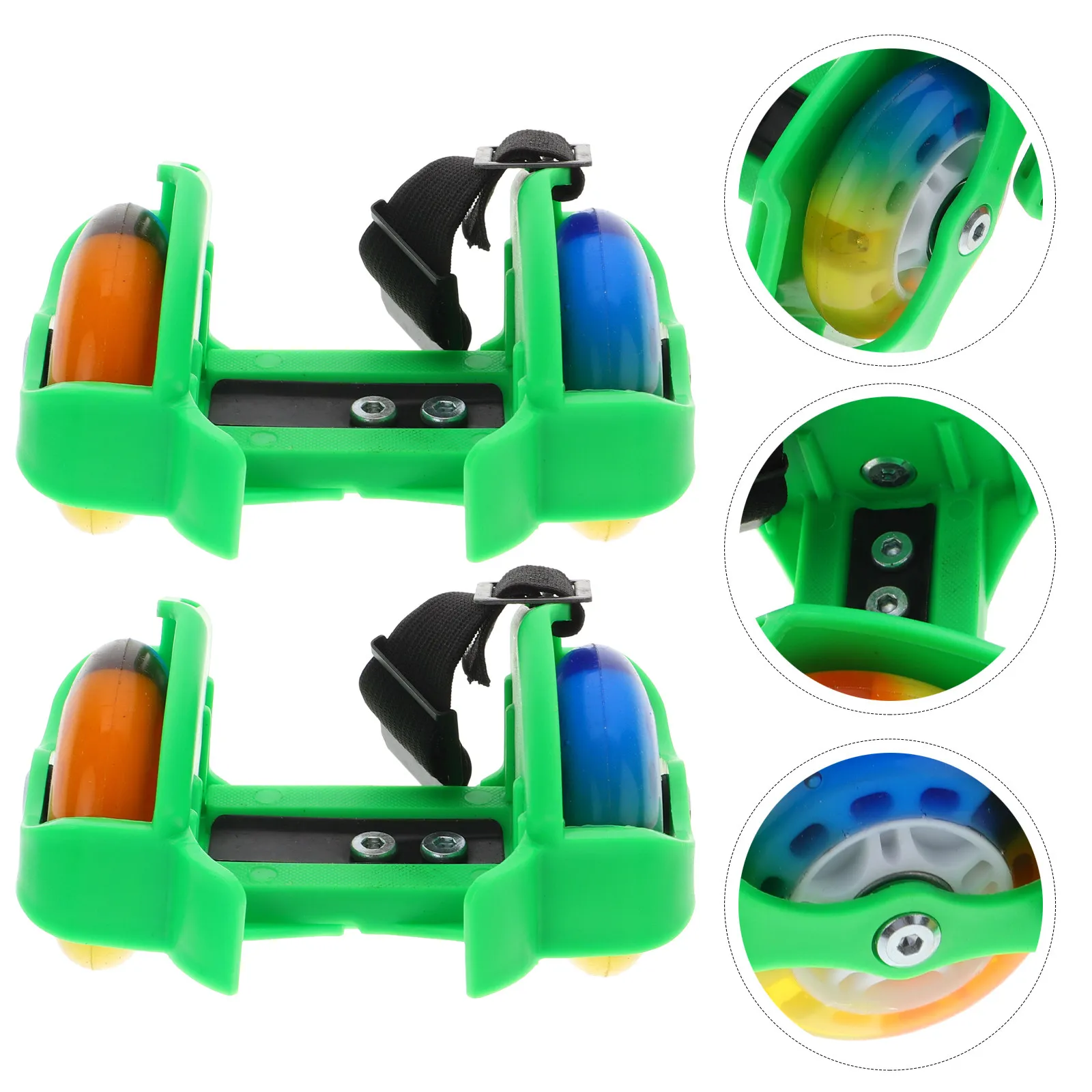 

1Pair Glowing Roller Skates for Adjustable Fit Outdoor Skating Shoe Stable Two Wheel Design Comfortable Breathable Beginner