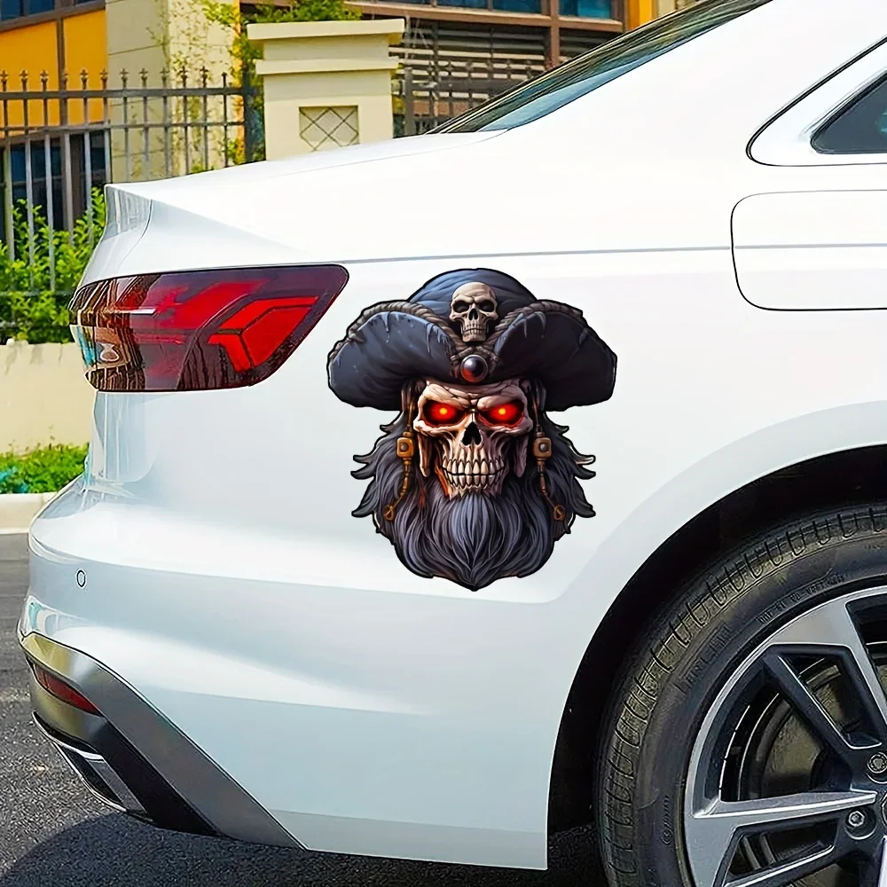 Pirate Captain Decorative Stickers Car Decal Waterproof Motorcycle Tank Side Body Decorative Stickers Racing Helmet Vinyl Decals