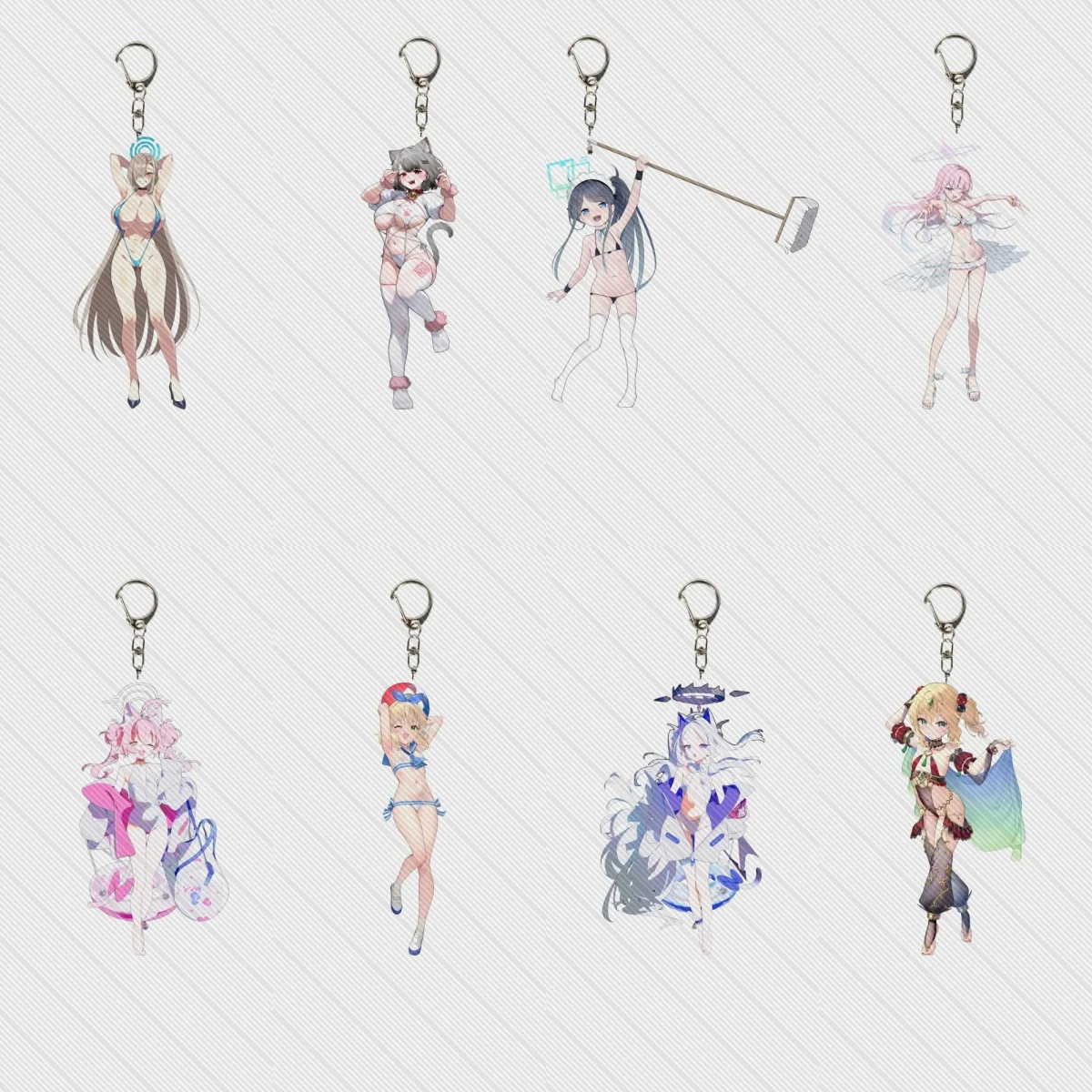 

6CM HOT Anime sexy Blue Archive Acrylic Keychain Model Cosplay Characters Ornament Accessories Goods Collection Christmas Gifts