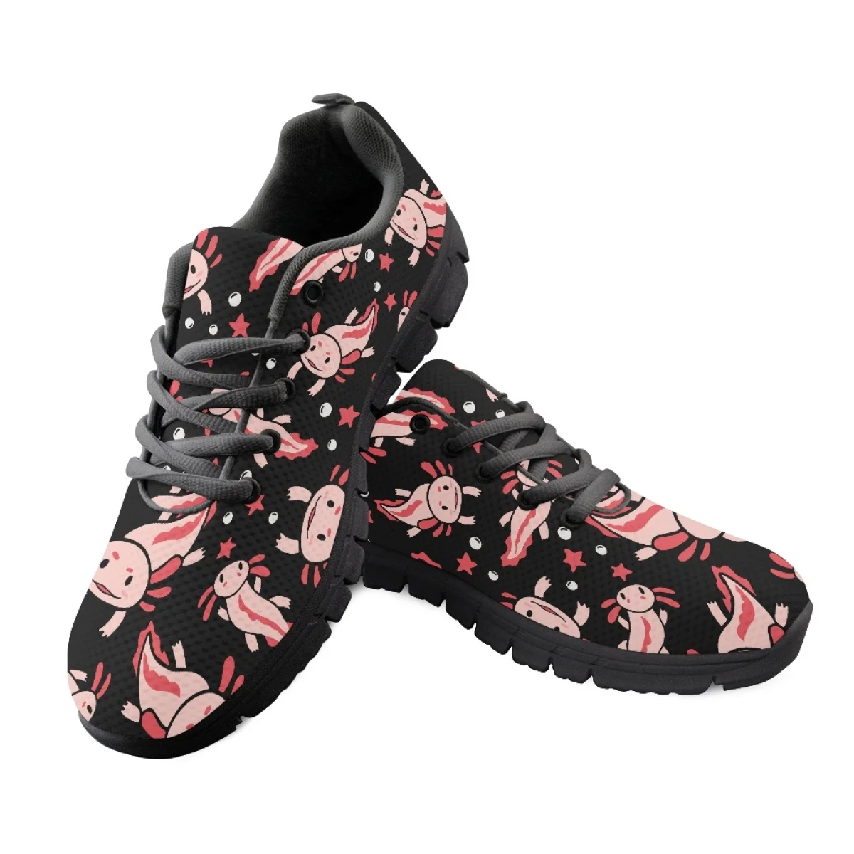 INSTANTARTS Cute Pink Andrias Davidianus Fish Fish Women's Outdoor Sports Shoes Network-like Breathable Casual Shoes Daily Null