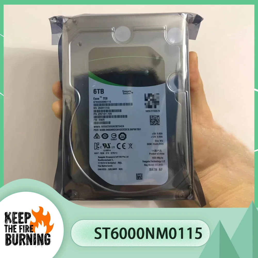 ST6000NM0115 For Seagate Server Hard Disk 6TB SATA 7.2K 3.5