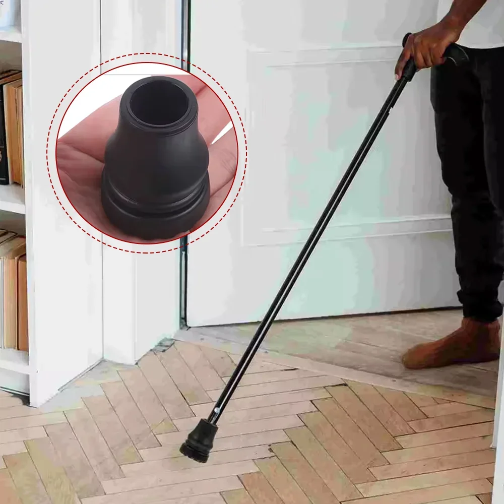 1 قطعة دائم الأسود 19 مللي متر/22 مللي متر عصا للمشي قدم المطاط رئيس العكاز اكسسوارات الرحلات استبدال المضادة للانزلاق نصائح عكاز قدم